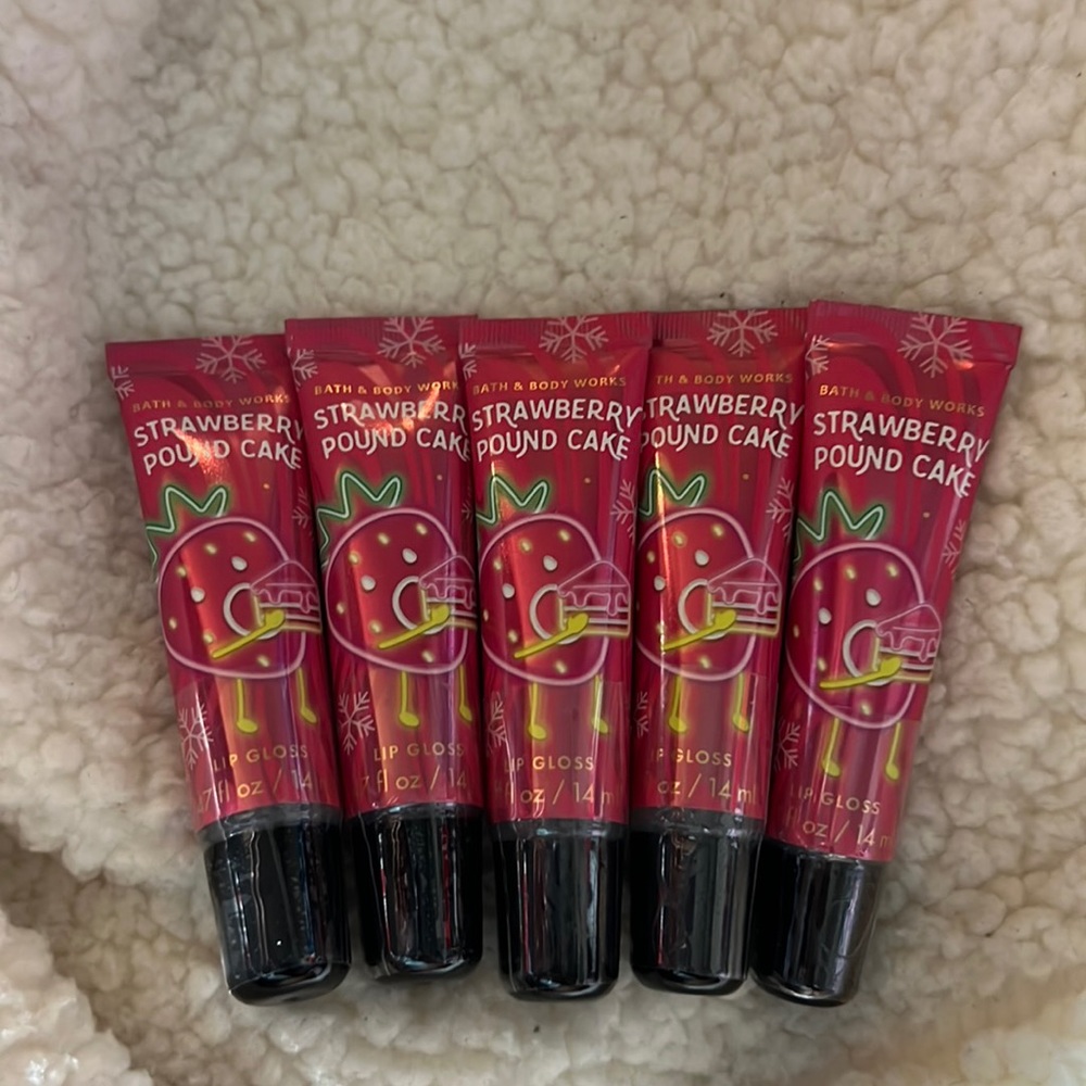 BBW 5pc lip gloss Strawberry Pound Cake Lip gloss